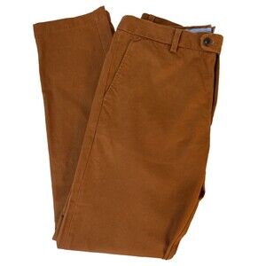Lands’ End Canvas 608 Slim Fit Pants Brown Casual Mens Size 34 X 32